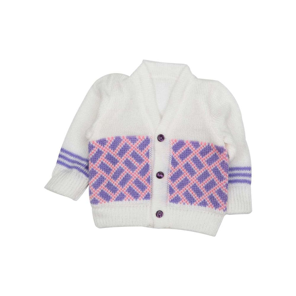 Mee Mee Baby Sweater Sets (White, Purple, Neon Pin